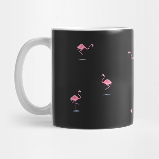 Flamingos print by Maddybennettart